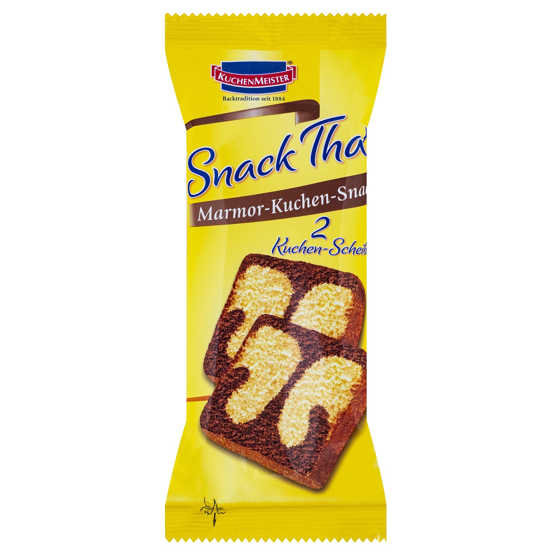 KuchenMeister Marmor Kuchen Scheiben | Snack That 2 x 35g | 32er Vorratspack | Einzeln verpackte | locker gebackene Kuchenmeister in Marmor | Zwei Scheiben je Packung | (insgesamt 2240g)