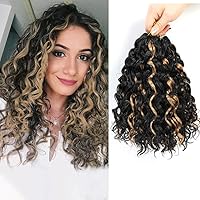 Vista 35 de Gogo Curl Cabello de Ganchillo Rizado de 8 Pulgadas Cabello Corto Rizado de Ganchillo para Mujeres Negras Rizos de Playa Onda de Agua Cabello Rizado
