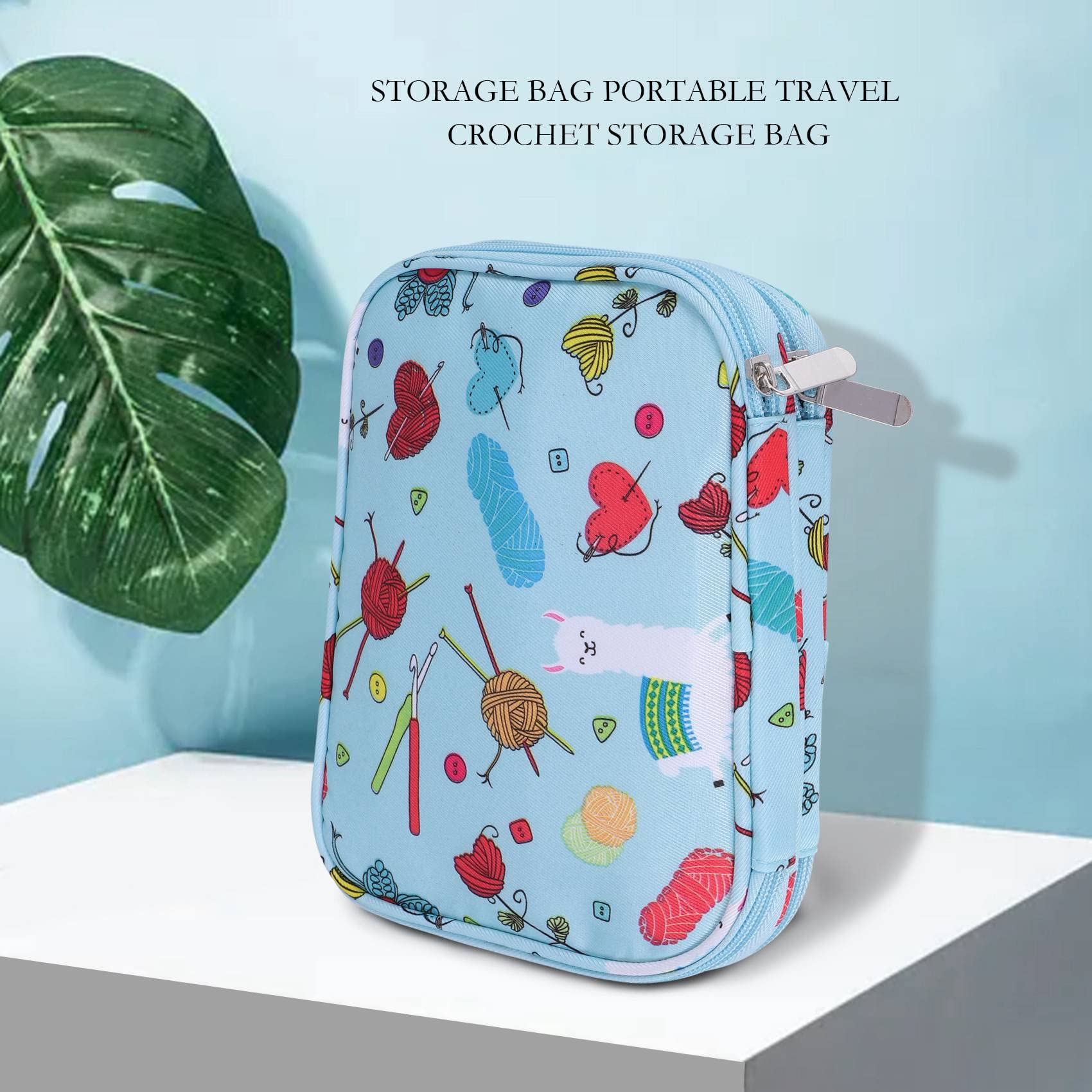 Ticarus Empty Knitting Needles Case Travel Storage Organizer Storage Bag for Circular Knitting Needles and Accessories Kit Bag - Image 2