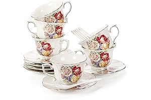 Vintage Floral Teacups and Saucers: A Delightful Tea-Time Experience