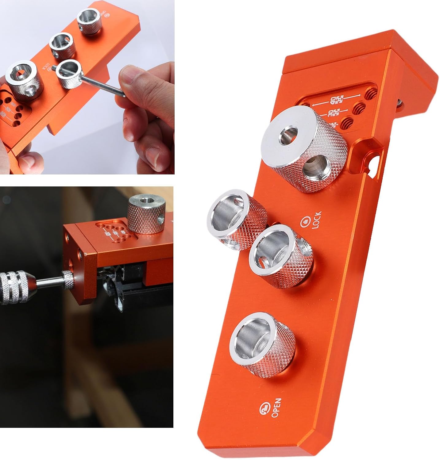 aqxreight Aluminum Profile Drill Punch Locator for 20 30 40 Series Drilling Jig Punching Auxiliary Tool with Storage Bag