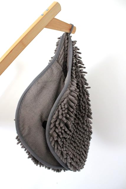 Foto 5 de 7 de pet wiz Toalla de microfibra de fideos y chenilla, súper absorbente, de secado rápido, ligera