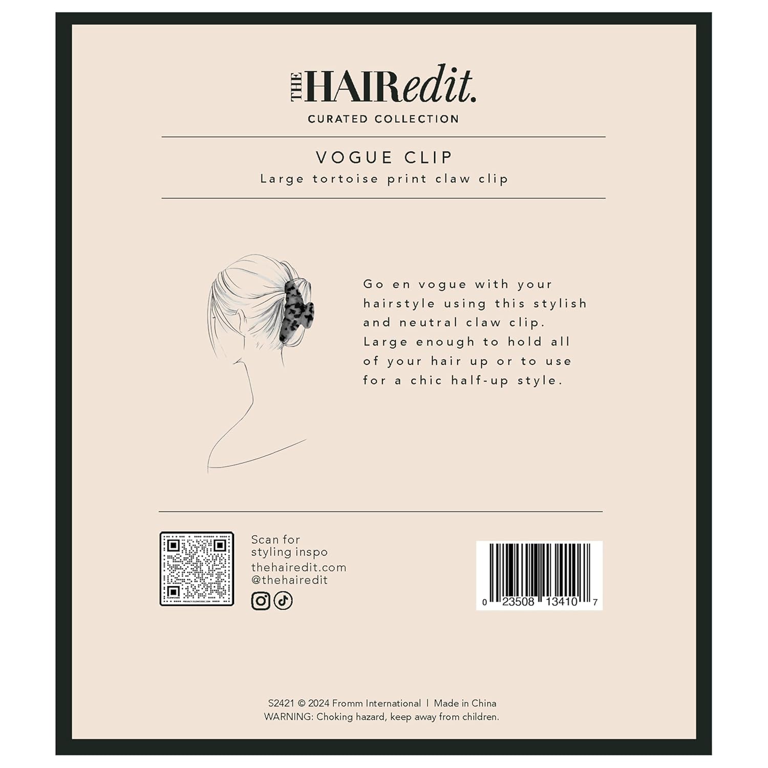 Vogue Tortoise Claw Clip - Image 3