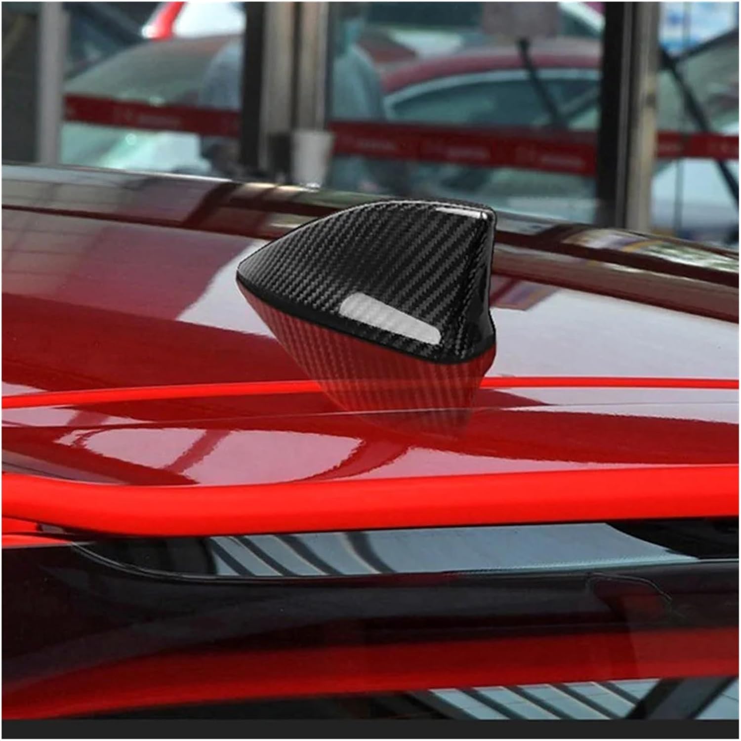Car Antenna Roof Aerial Antenna Signal Shark Fin Cover Trim Sticker Compatible for Honda 10Th Generation/Civic Hatchback
