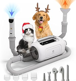 6-in-1 Pet Grooming Kit with Vacuum â€“ 2024 iF Design Award Winner, Quiet Clipper & Ionic Dryer, 13.3kPa Suction, LED Touchscreen â€“ for Dogs & Cats at Home