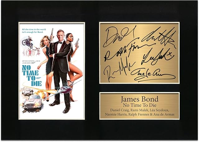 Zulu Image No Time To Die Daniel Craig James Bond 007 Cast Signed Poster | Autograph A4 Printed Photo Reproduction Print Picture Display No76