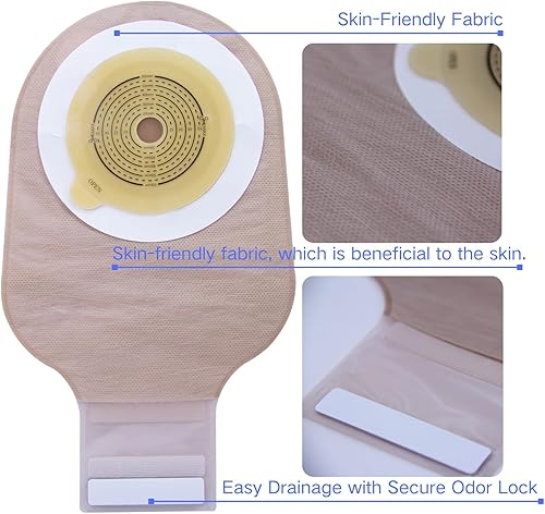 Miniatura 4 de Bolsa de ostomía con ventilación 33 bolsas de colostomía, bolsa drenable de ostomía para el cuidado del estoma de ileostomía, bolsas de una pieza,