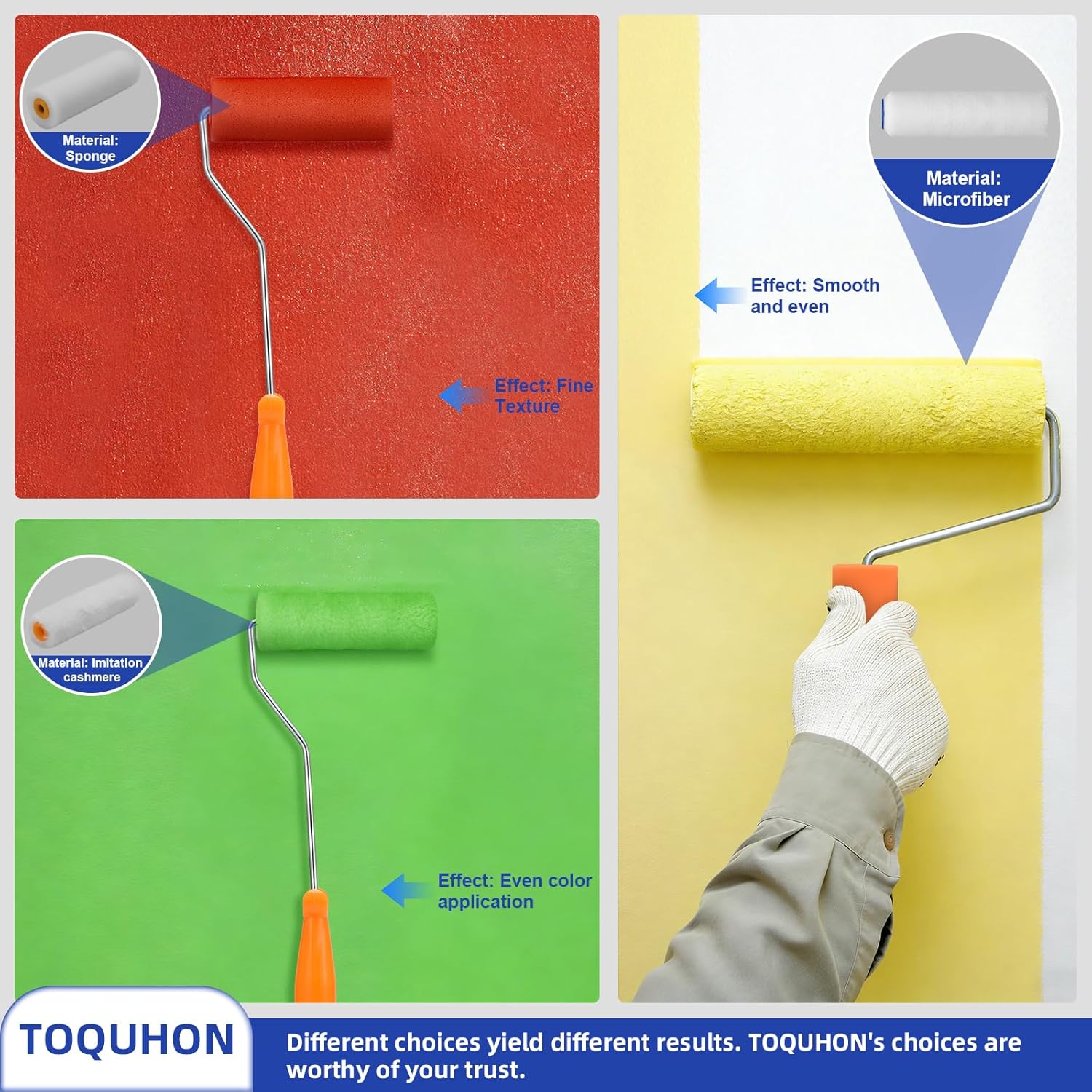 Paint Roller Set, Indoor/Outdoor House Painting Tool Kit, Paint Tape Set, Paint Tray Tool Kit