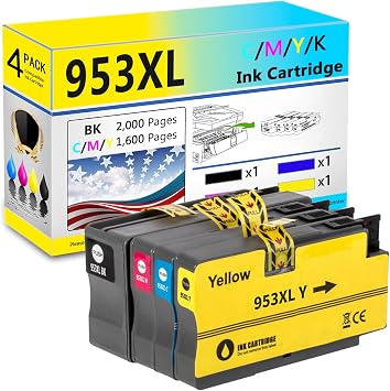 Replacement 953XL Ink Cartridges Compatible for HP 953XL 953 XL Ink Cartridge Work for HP OfficeJet 7720 7730 7740 8210 8216 8218 8702 8710 8715 8718 8720 Printers