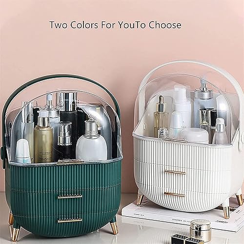 Miniatura 4 de Organizador de maquillaje, caja de almacenamiento, caja de maquillaje, para baño, resistente al agua y al polvo, caja organizadora de cosméticos con
