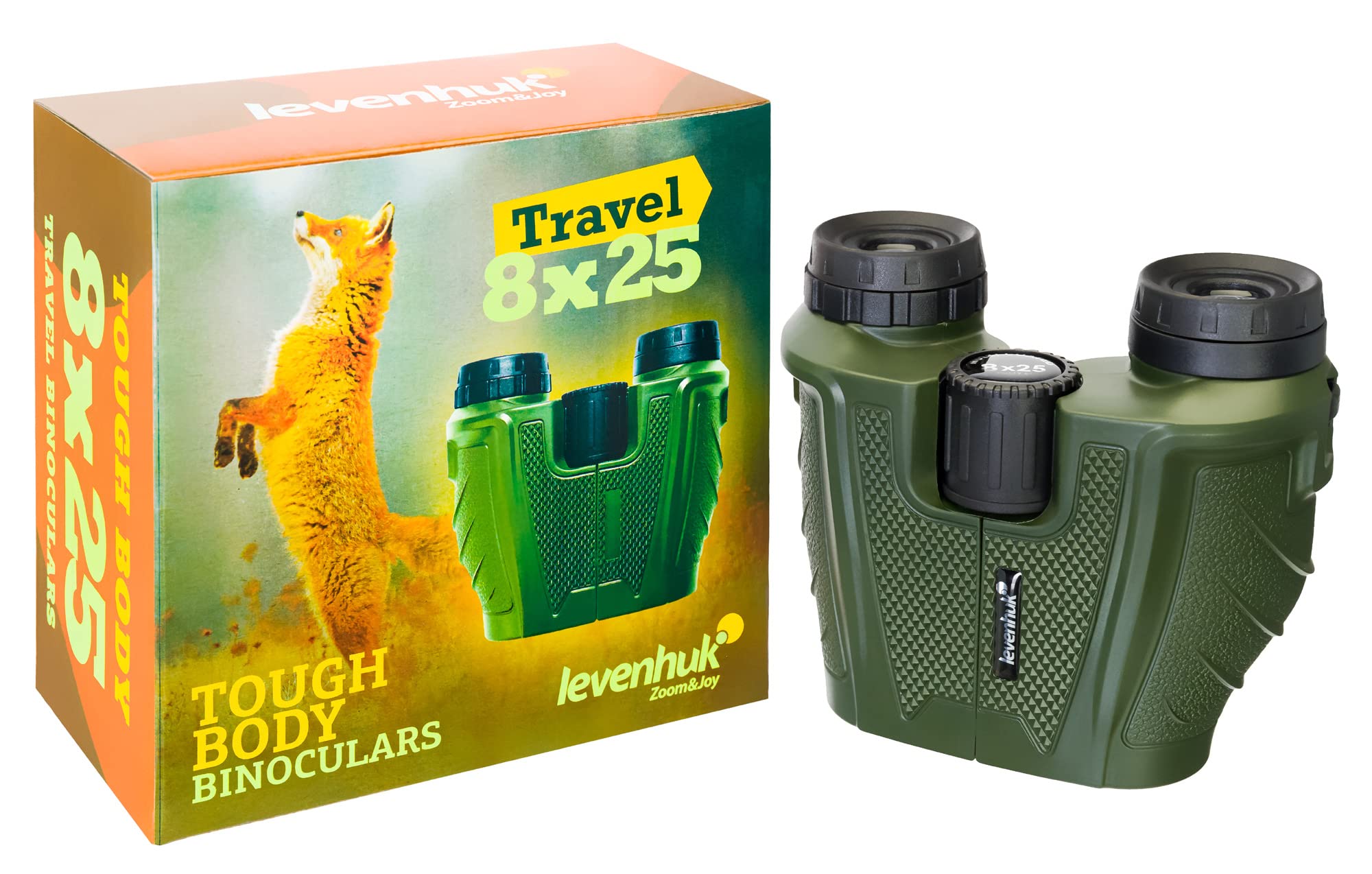 Levenhuk Travel 8x25 Kompaktowa i Lekka Lornetka, dla Dorosłych | Profesjonalna, Kompaktowa, Przenośna, do Birdwatchingu, Polowań, Wędrówek, Wędkarstwa i Kempingu