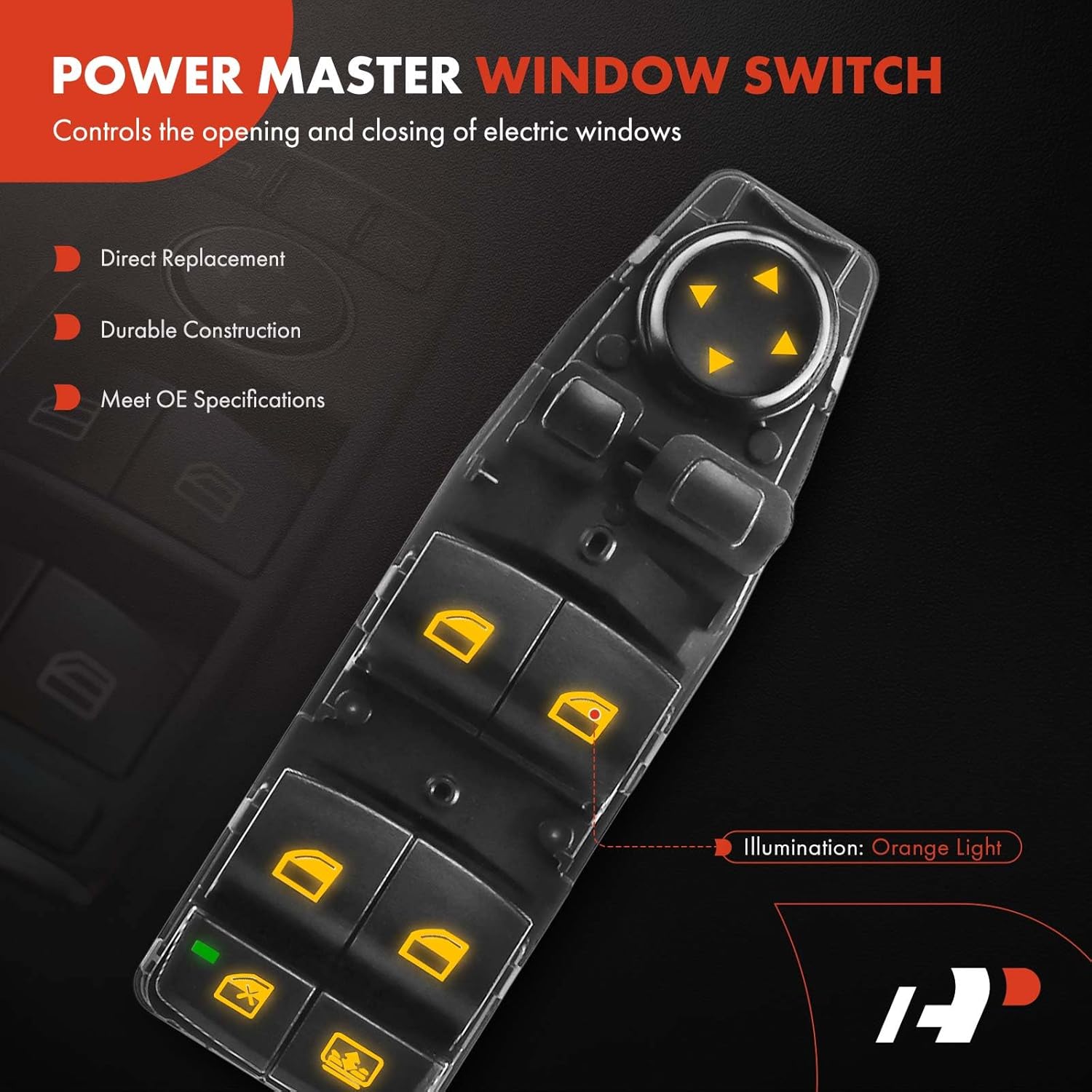 A-Premium Master Power Window Switch Compatible with BMW 528i 530i 535i 640i 740Li 760Li 750Li xDrive, Front Left Driver Side, Replace# 61319238236, 61319179907