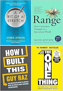 How I Built This [Hardcover], A Bit of a Stretch, Range, The One Thing 4 Books Collection Set