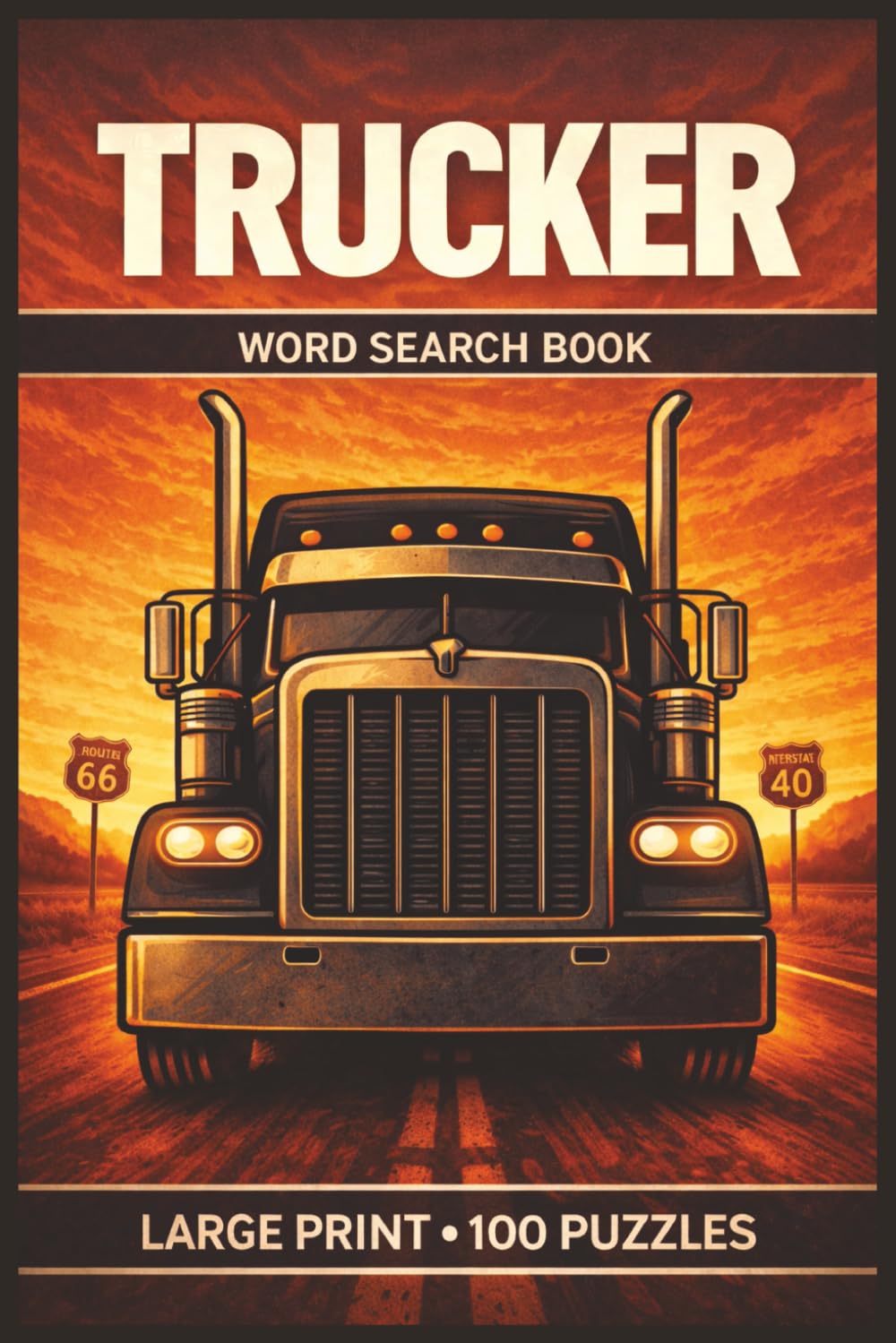 Trucker Word Search Book: Large Print Puzzle Collection with 100 Puzzles and 2000 Unique Words on Long Haul Trucking, Commercial Driving, and Highway Safety