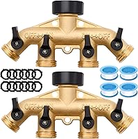 Vista 9 de Paquete de 1/2/4 Divisor de manguera de 2 vías, para conector de manguera de 3/4", con arandelas de goma y cintas