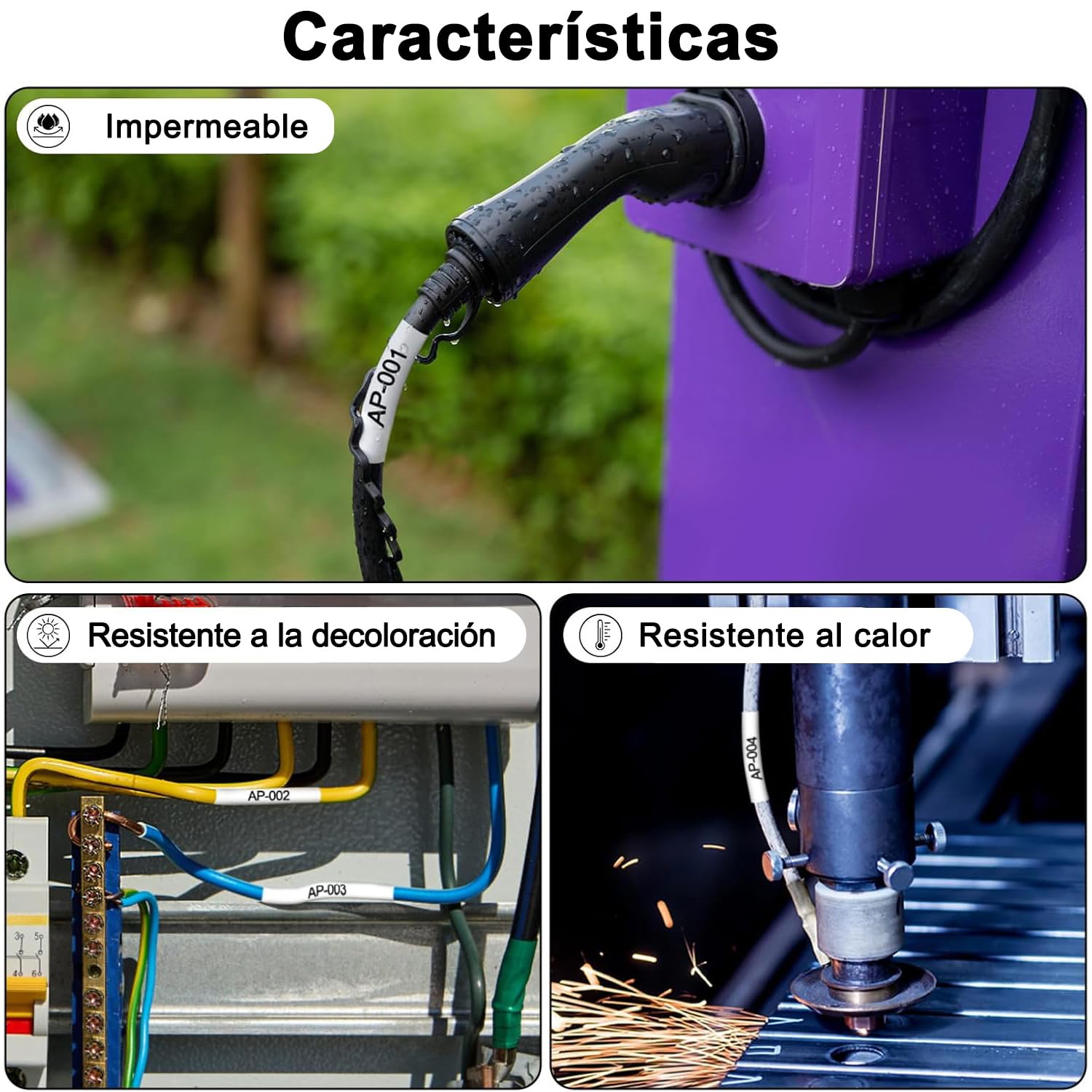 Paquete 8 Repuesto para 18051 Negro sobre Blanco 6mm compatible Dymo