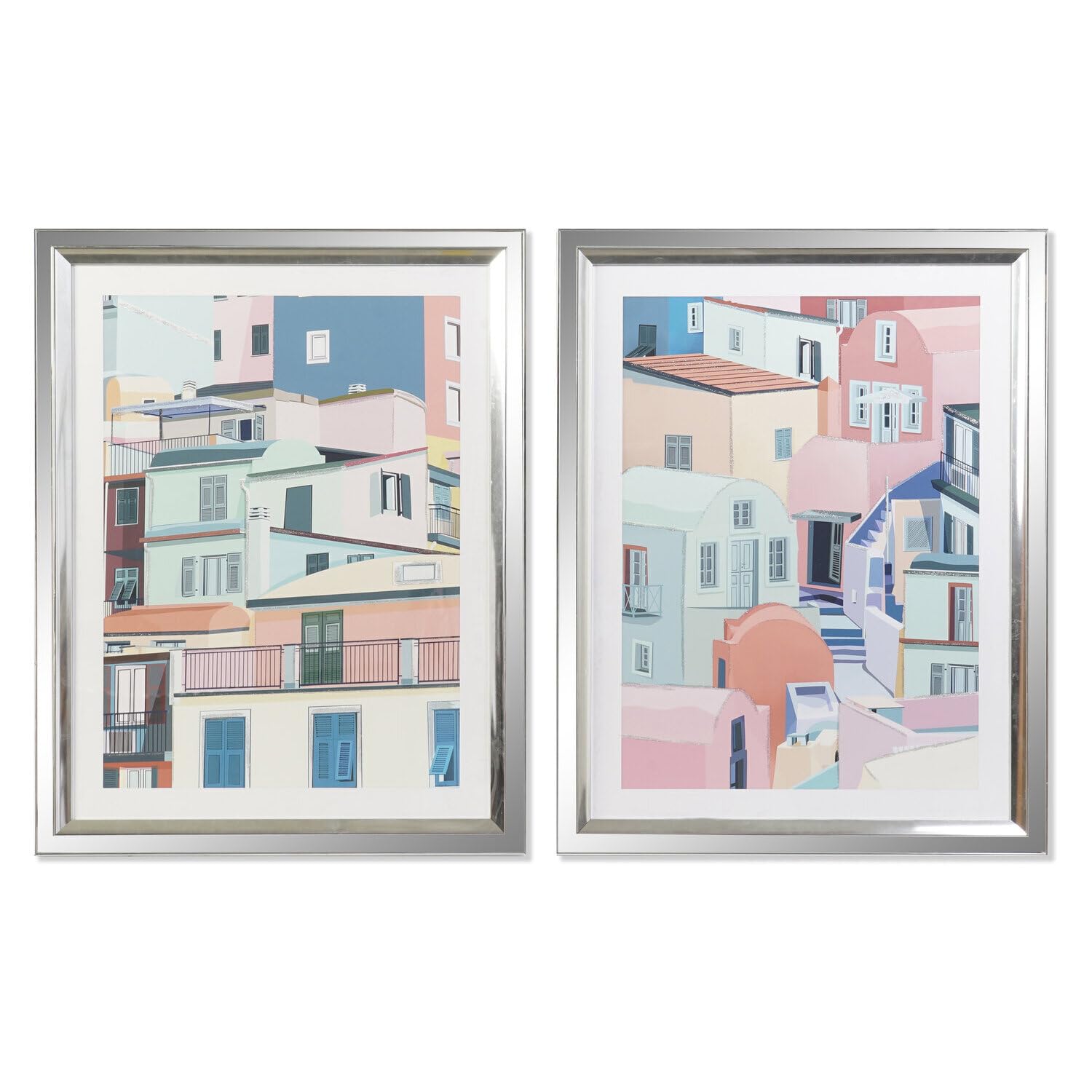 Cuadro ps plexiglas 69x3x89 casas tableau mural leger anti reflets cassants