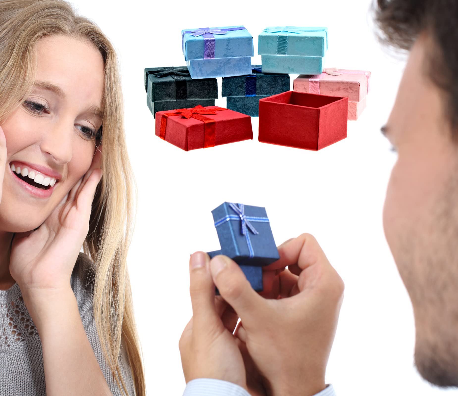 Lusso Bianco Cartone Bracciale Collana Gioielli Scatole E Sacchetto Di Imballaggio Con Logo - Foto 8