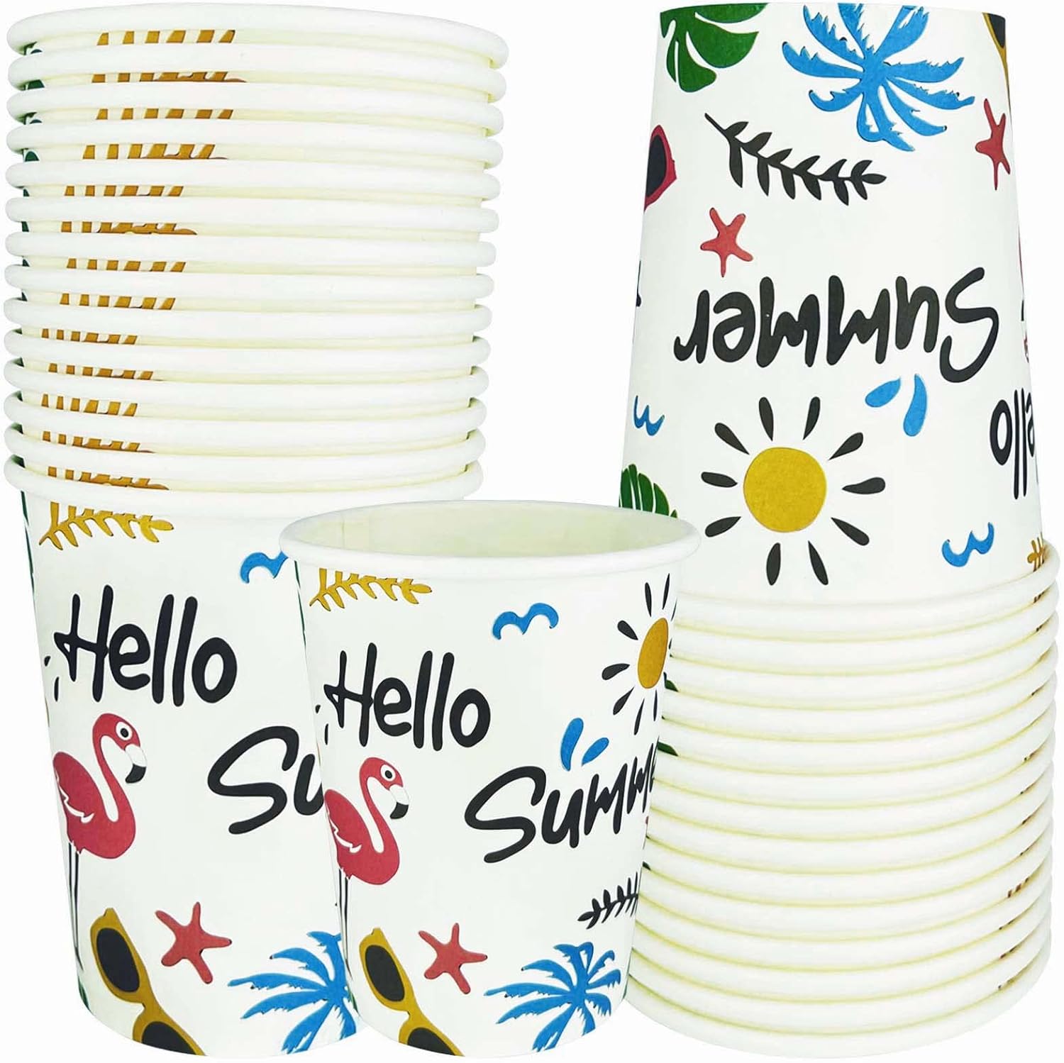 30 PCS Summer Theme paper Cup Pack Disposable Paper Cup