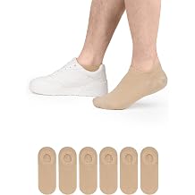 Hugh Ugoli Men Bamboo No Show Socks, Non Slip, Soft,Thin, Low Cut, Seamless Toe, Shoe Size 11-13/8-11 6&12 Pairs