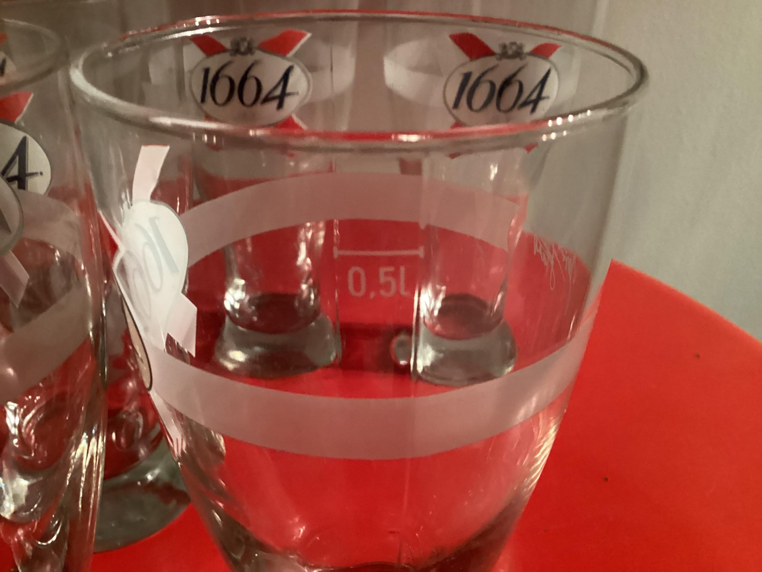 Lot de 6 verres à bière 1664 50cl 50 cl neuf