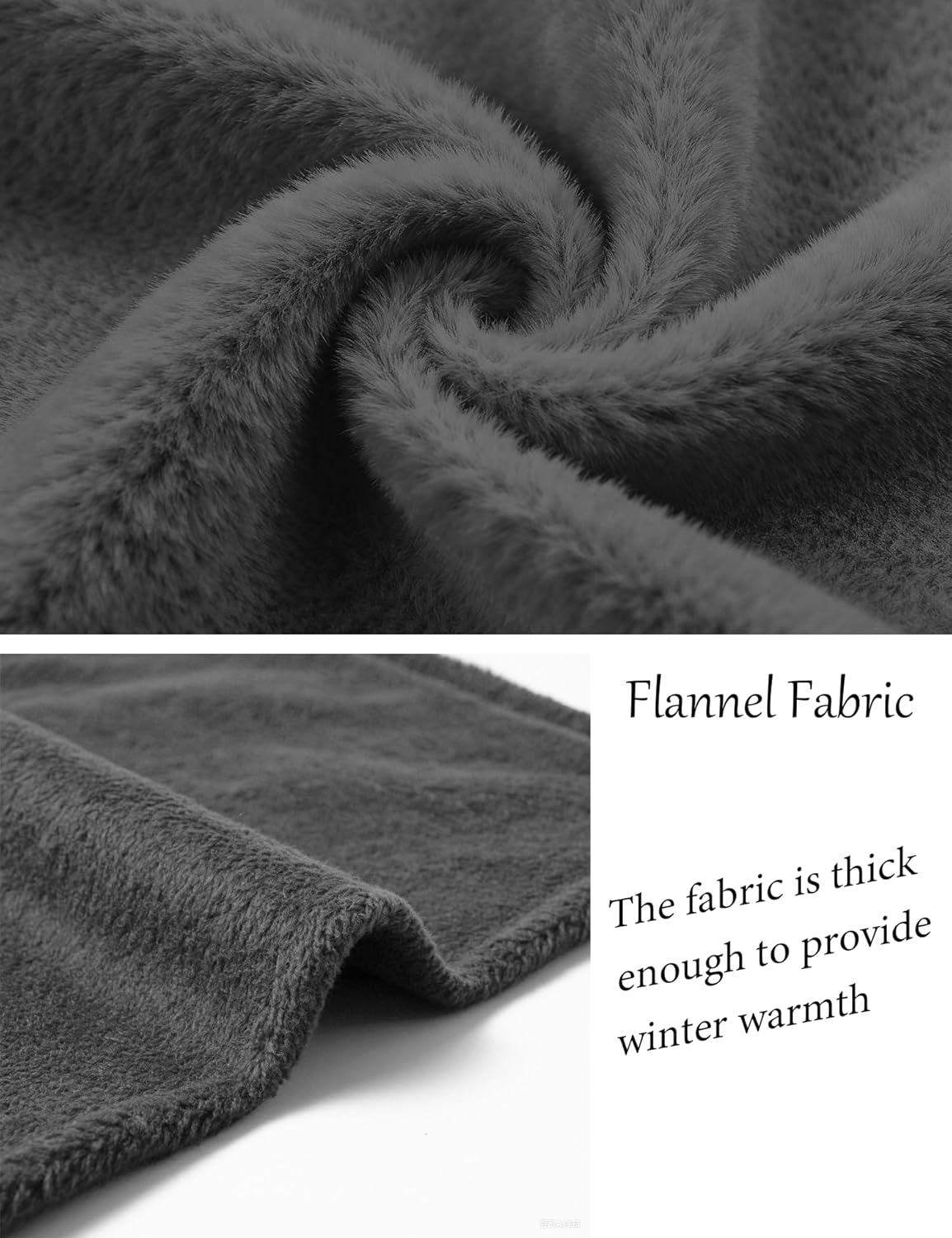 Flannel Hospital Gowns for Women Zipper Open Back Post Shoulder Surgery Dress Thermal 3/4 Sleeve Adaptive Clothing - Image 3