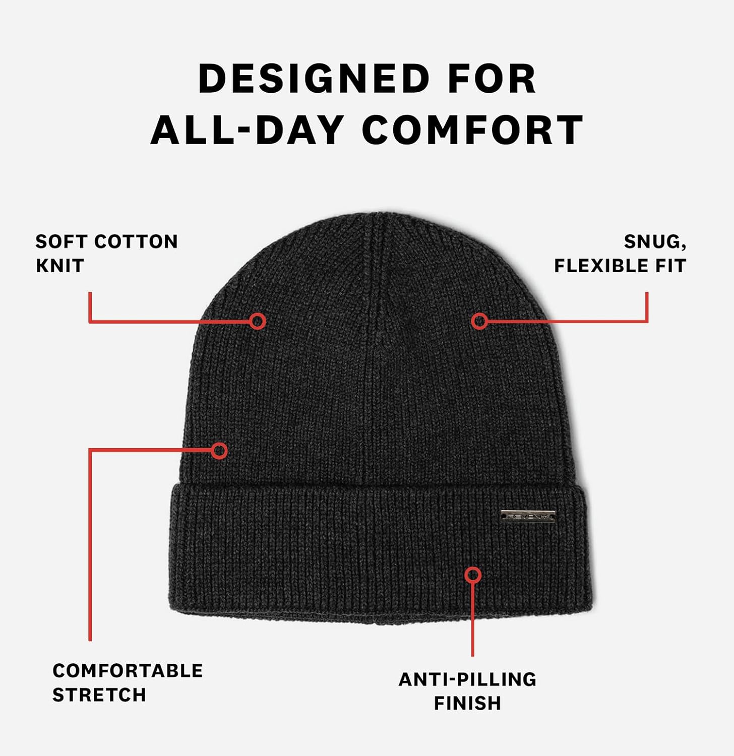 Revony 100% Cotton Men’s Skull Beanie – Soft, Structured, Everyday Comfort - Image 4