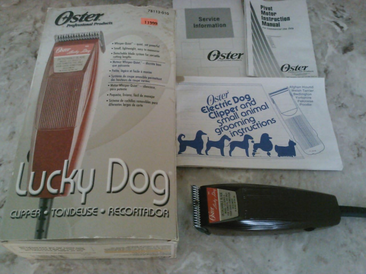 Pet Grooming Clippers Oster Lucky Dog Medium Duty Animal