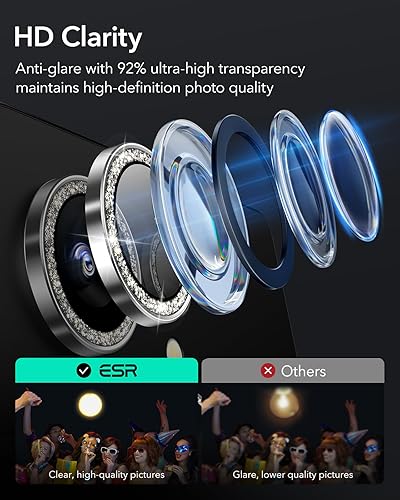 Miniatura 202 de ESR Protector de lente de cámara para Samsung Galaxy S23 Ultra, accesorios para Samsung S23 Ultra, vidrio templado ultrafino resistente a