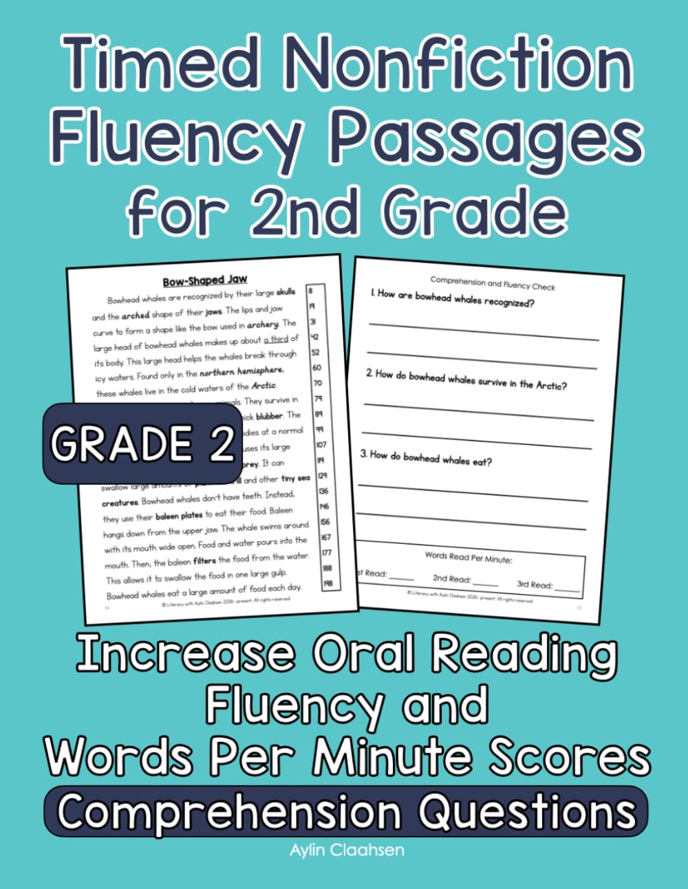 Timed Nonfiction Fluency Passages for 2nd Grade: Increase Oral Reading Fluency and Words Per Minute Scores with Grade 2 Timed Nonfiction Fluency Passages and Comprehension Questions
