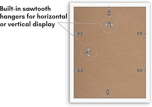 Vista 381 de Americanflat Portarretratos de 8 x 12 pulgadas con plexiglás pulido, juego de 2 portarretratos de 6 x 8 pulgadas con paspartú o para fotos de 8 x 12