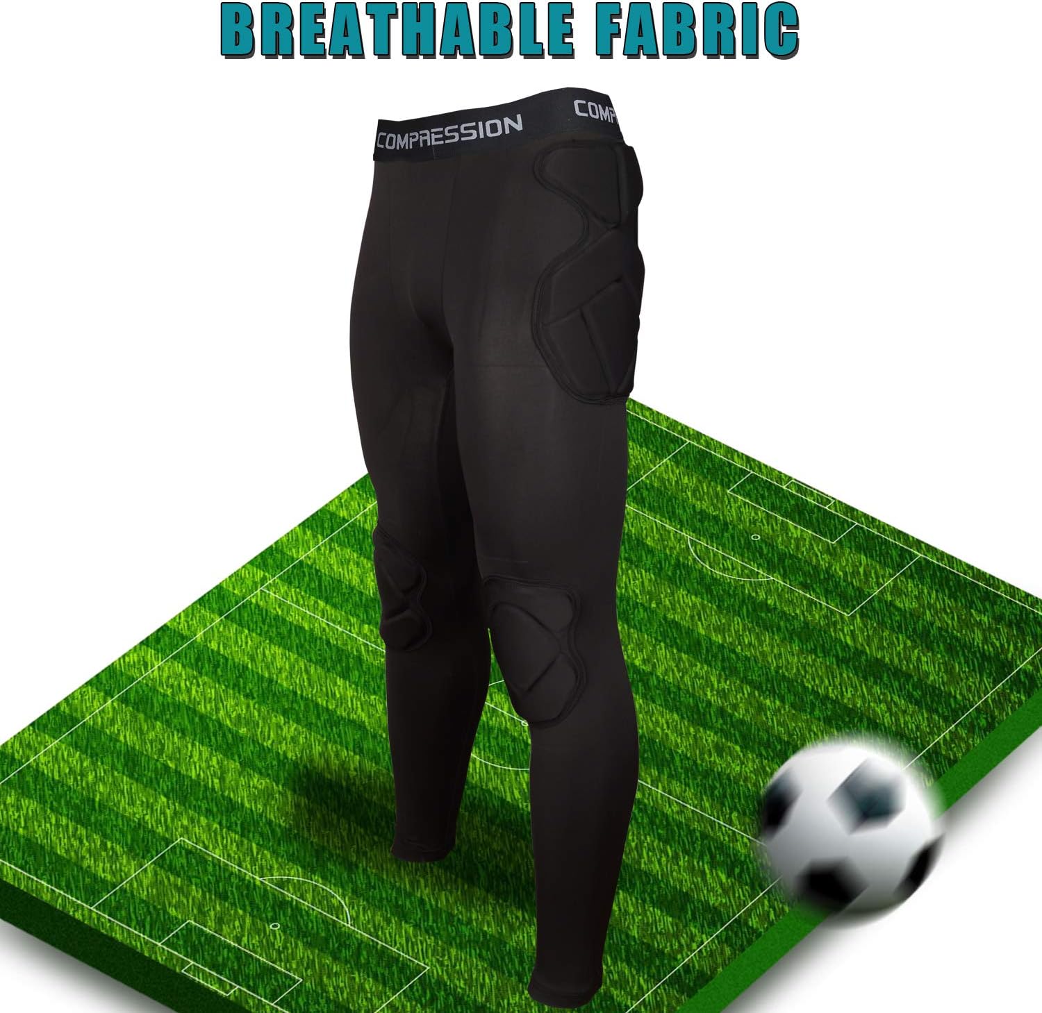 Shinestone Adult Men's Goalkeeper Armor BodyShield Padded Compression Shirt Pants and Short with Sponge Protector - Image 2