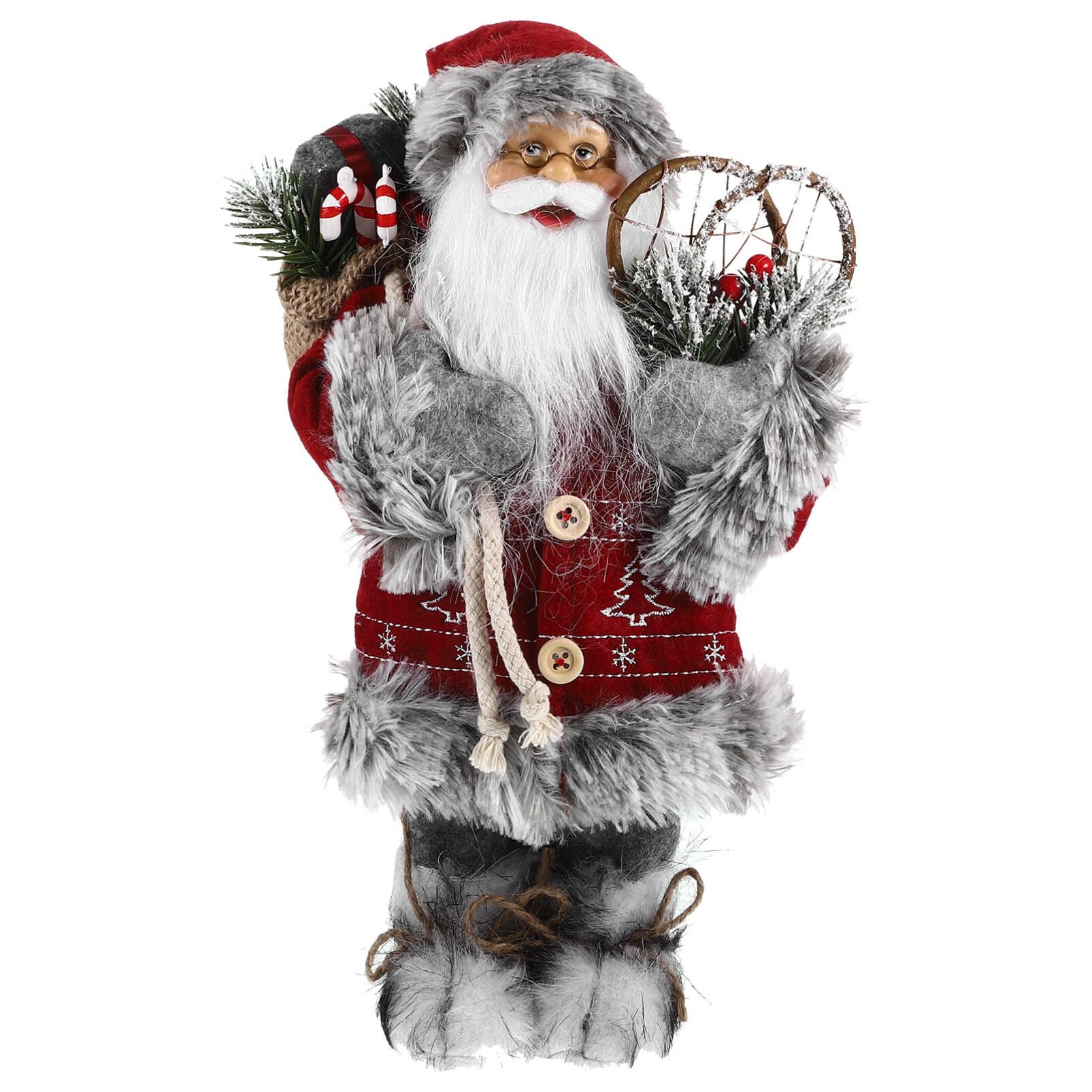 ifundom Statuina Di Babbo Natale Natalizio Decorazione Di Babbo Natale Da Tavolo Statuina in Miniatura Realistica Per Allestimenti Natalizi
