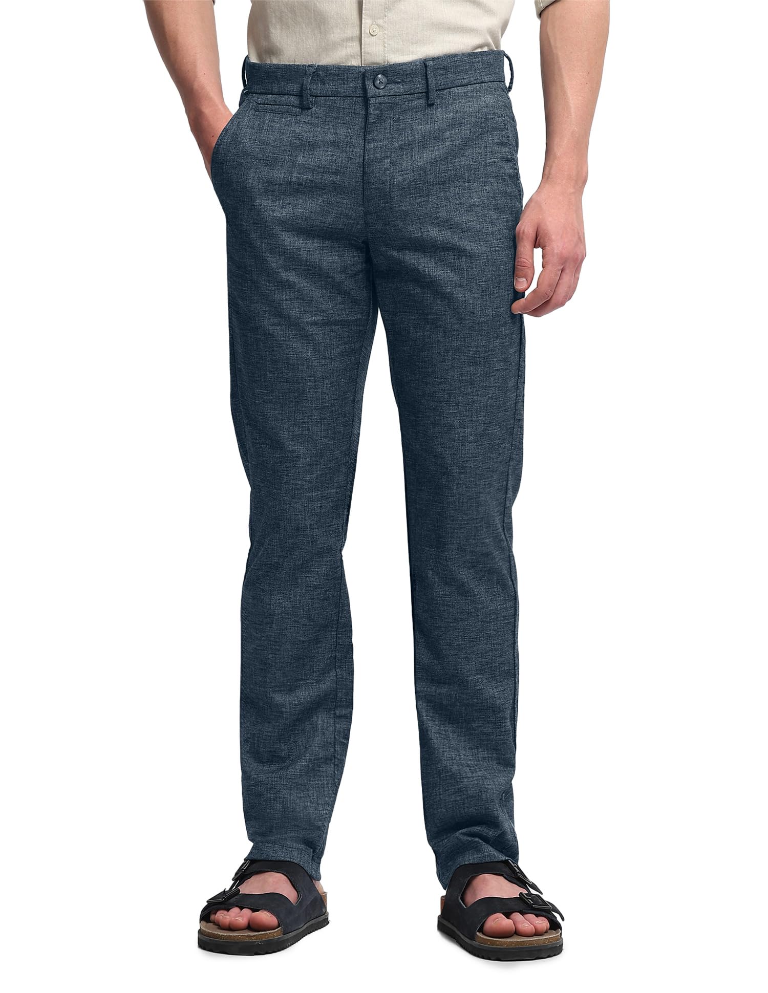 arrow sports Arrow Sport Men's Heathered Hudson Tailored Fit Trousers-picture-20
