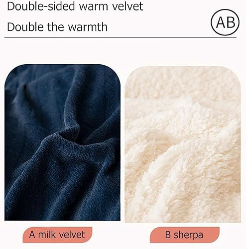 Miniatura 3 de CHDGSJ Warm Thicke - Edredón de lana de cordero, cálido para invierno, manta de invierno Sherpa con núcleo de edredón mullido de forro polar de