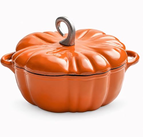 Pumpkin Cocotte, Dutch Oven Pot With Lid,Cast Iron Cookin…