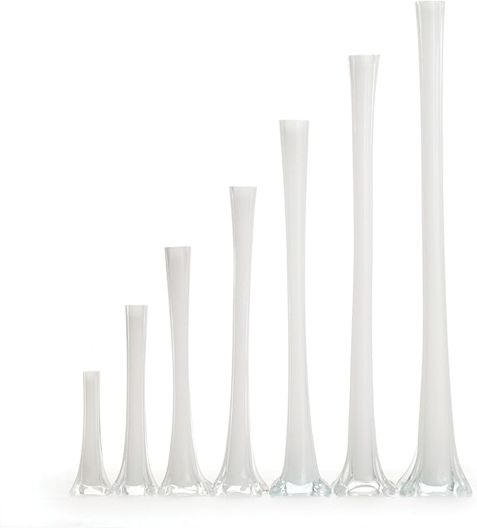Koyal Frosted white Eiffel Tower Vase, 12Inch, Case of 24 Amazon.co.uk Home & Kitchen