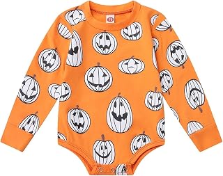 Body para bebês Halloween Criança Criança Bebê Recém-nascido Meninos Meninas Desenho Bonito Desenho Longo 9 Meses Verão Menino
