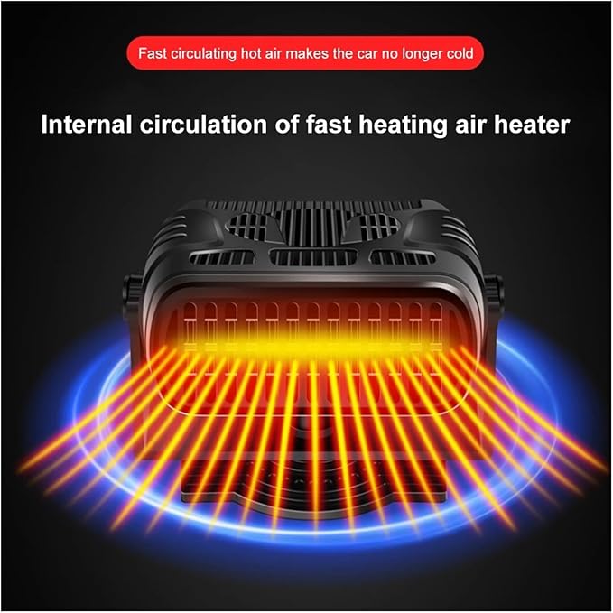 Calefactor Eléctrico Portátil 12V 2 Velocidades Ajustable 360° miniatura 6