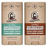 Dr. Squatch Natural Deodorant for Men - Odor-Squatching Aluminum Free - Rainforest Rapids & Wood Barrel Bourbon (2.65 oz, 2-Pack)