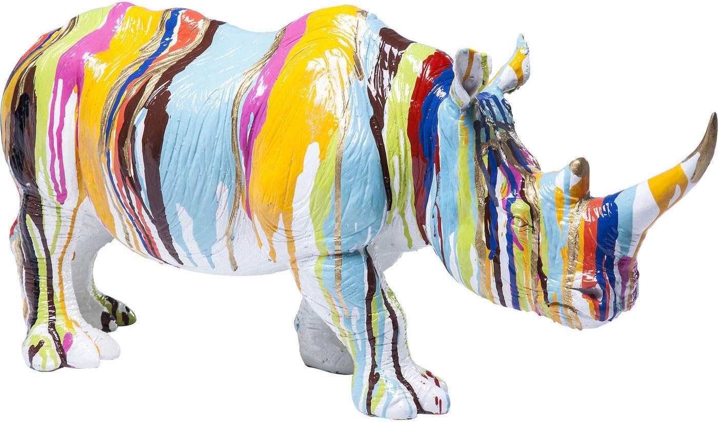 Kare Design Deco Figurine Rhino Colore, 26cm, Multi-Colour