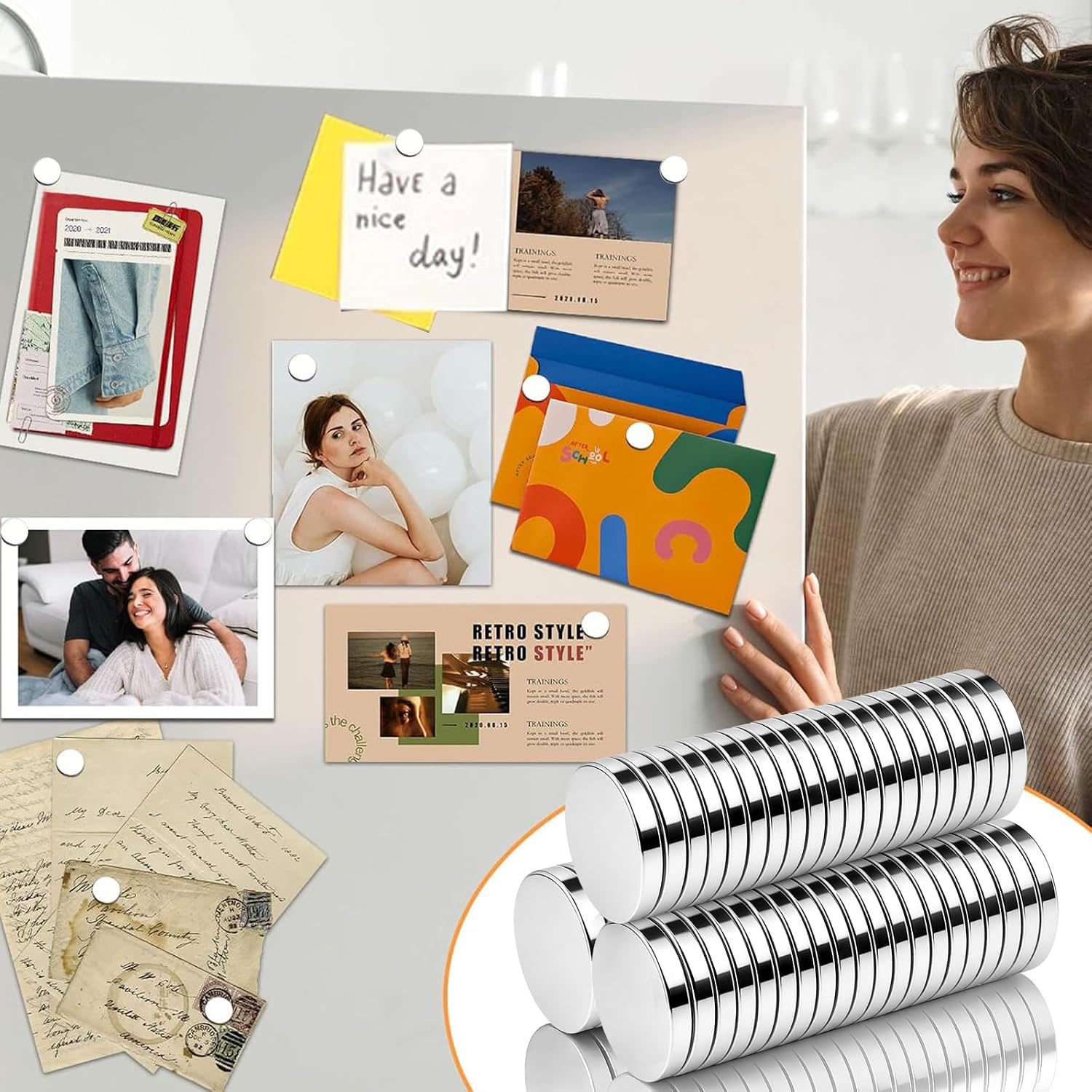 Collar Stay Magnets, Strong Neodymium Magnet for Collar Stays, Nickel-Plated Rust-Resistant Metal Magnets Gift Box