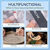 Vista 8 de Makartt Nail Dust Collector - Professional Powerful Suction Larina Dust Collector Nail Tech LED Display, Adjustable Speed Reusable Filter, Strainer