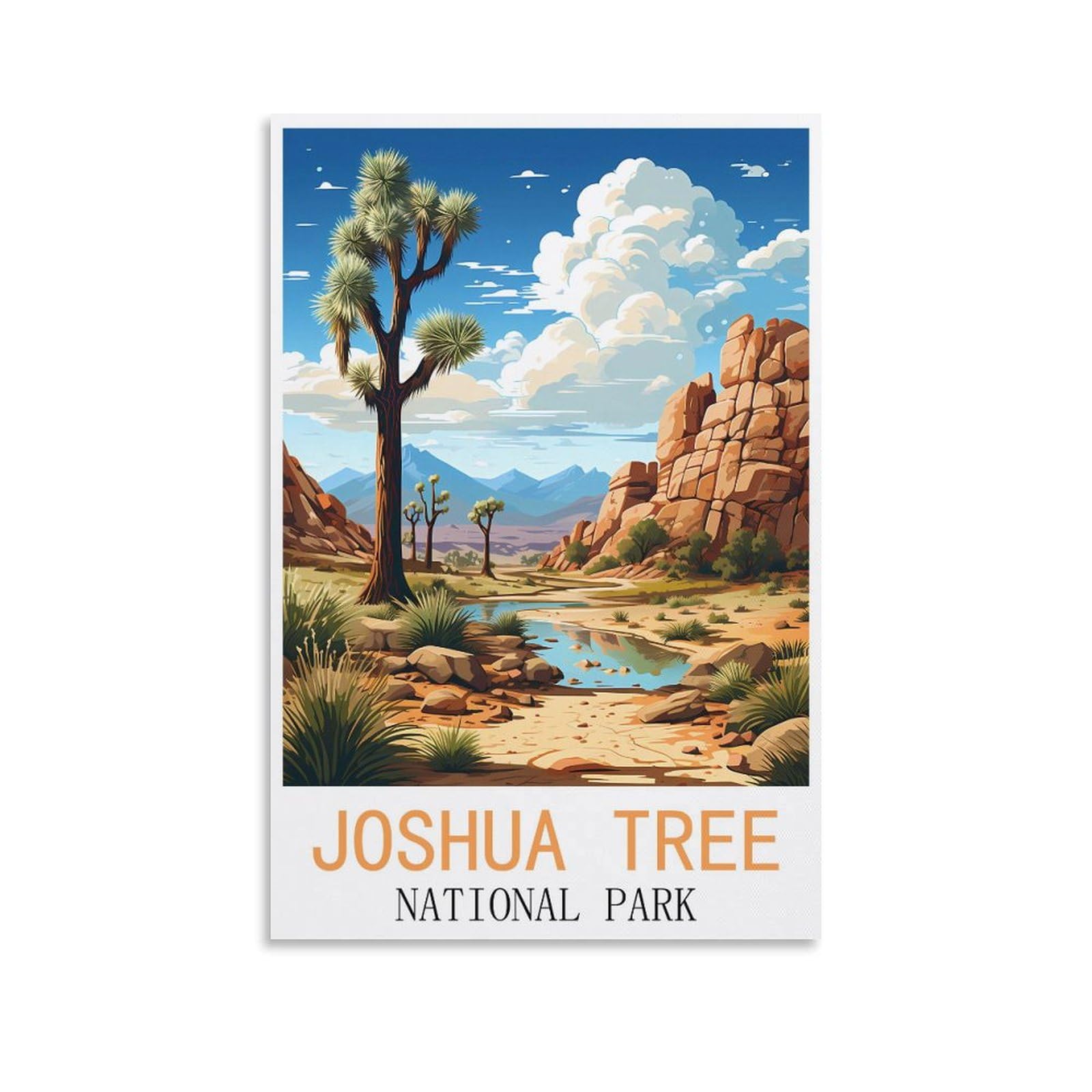 EZMLFA 5D Diamond Art Kits for Beginner,Joshua Tree National Park,Beginners,DIY Full Round Drill Diamond Dot Gem Art Kits for Adults,Crafts for Decor 40x40cm
