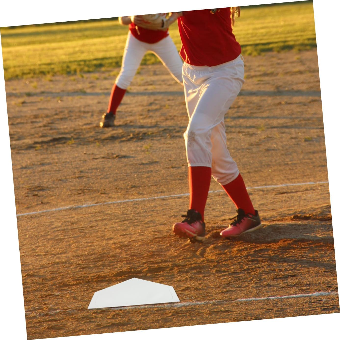 5pcs Rubber Baseball Bases Pitcher Board Base for Kickball Softball and Baseball Practice for Youth Leagues and Sports Classes
