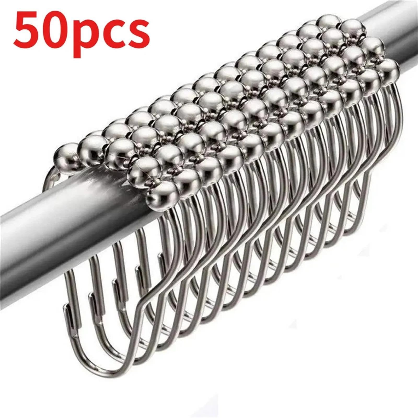 Crochets De Rideau De Douche en Métal Antirouille 100/8 Pièces