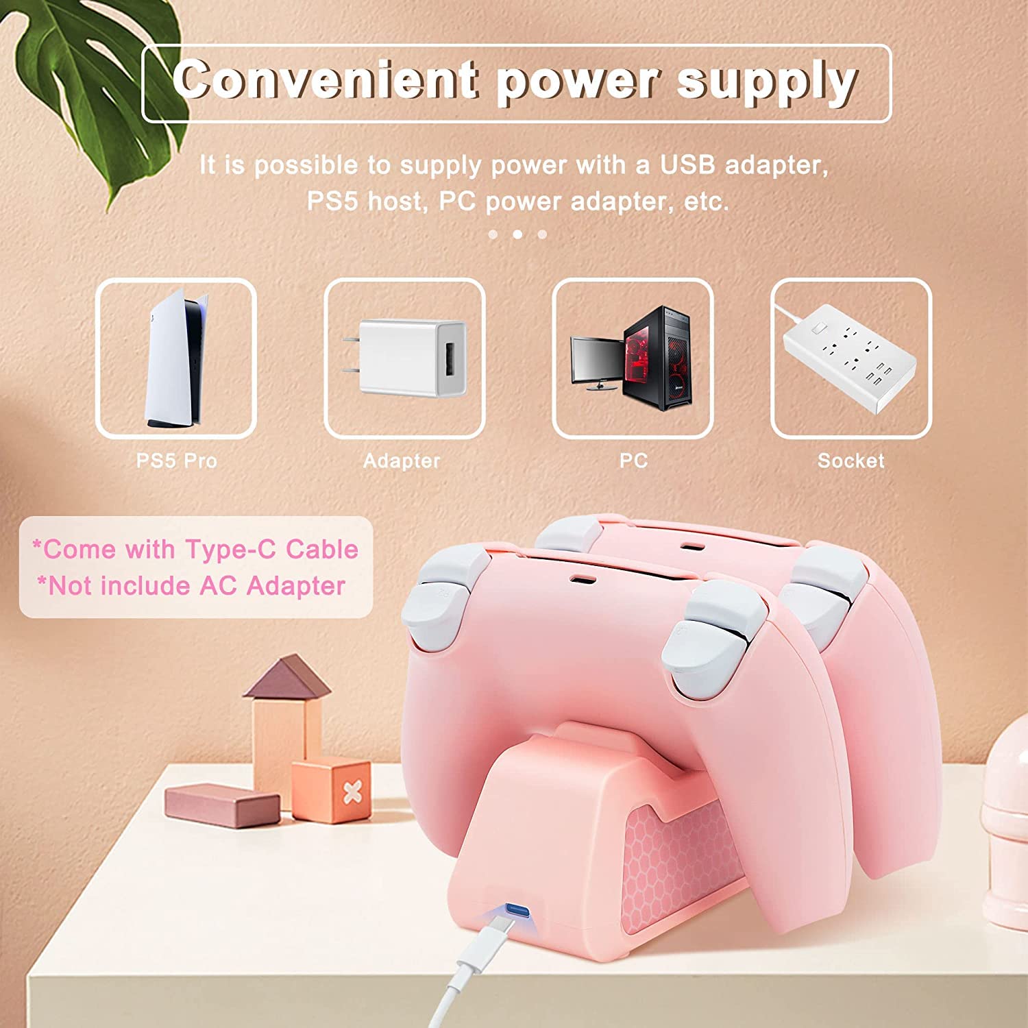 Amazon.co.jp: BRHE PS5コントローラー充電ステーション かわいい 