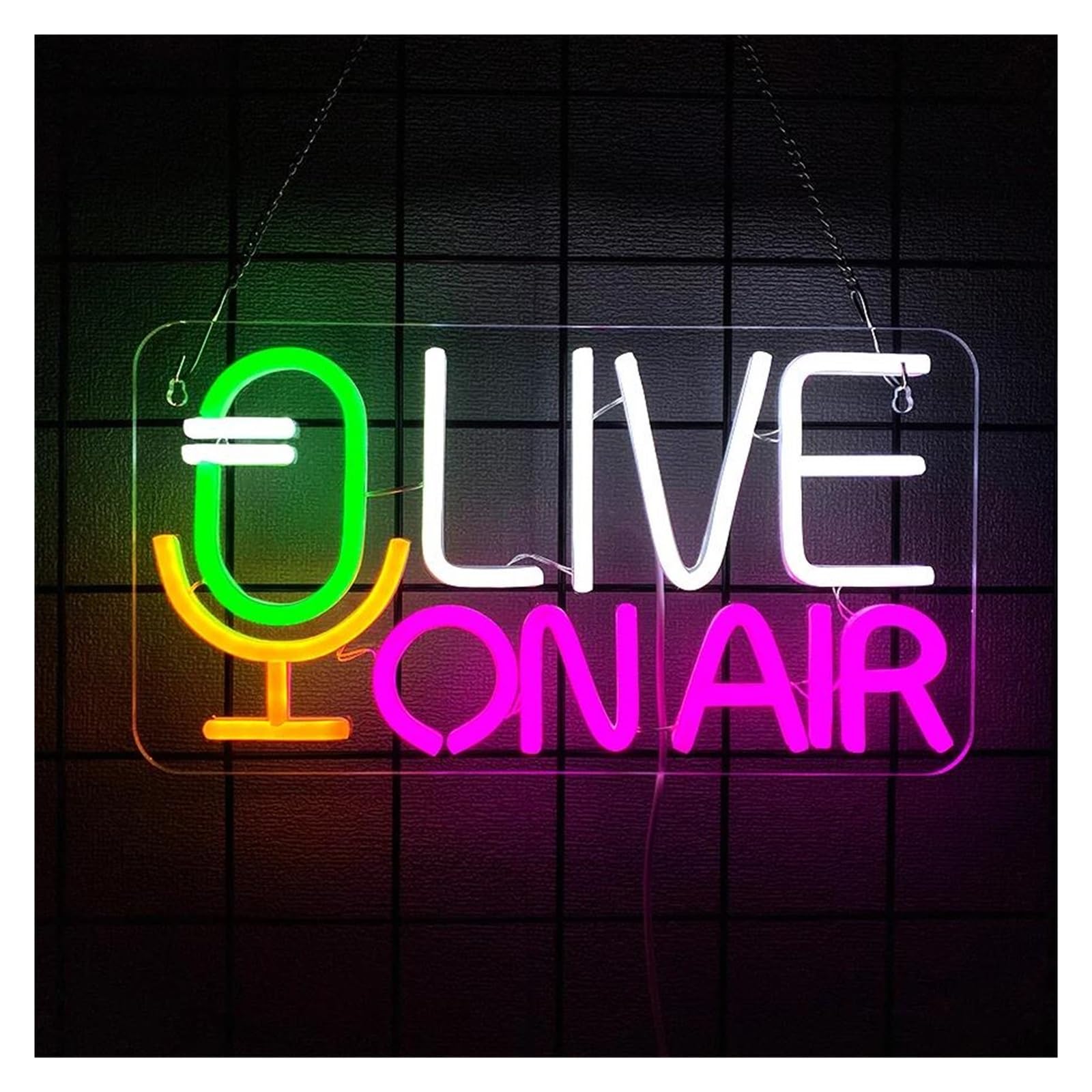 SHOUXI Sign Lamp Live On Air Neon Sign Light Dimmable USB Powered for Live Room Game Room Broadcasting Room Music Studio Bedroom Party Wall Decor 33.5cmx18cm
