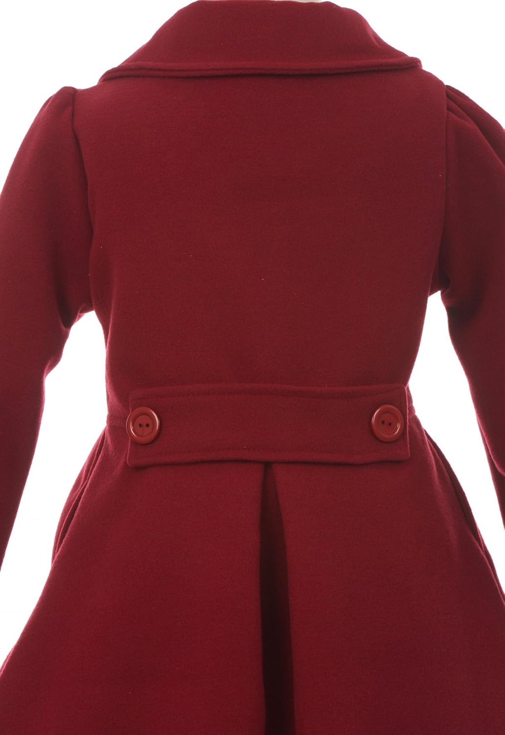 BluNight Collection Girls Dress Coat Long Sleeve Button Pocket Long Winter Coat Outerwear 2-14 - Image 2