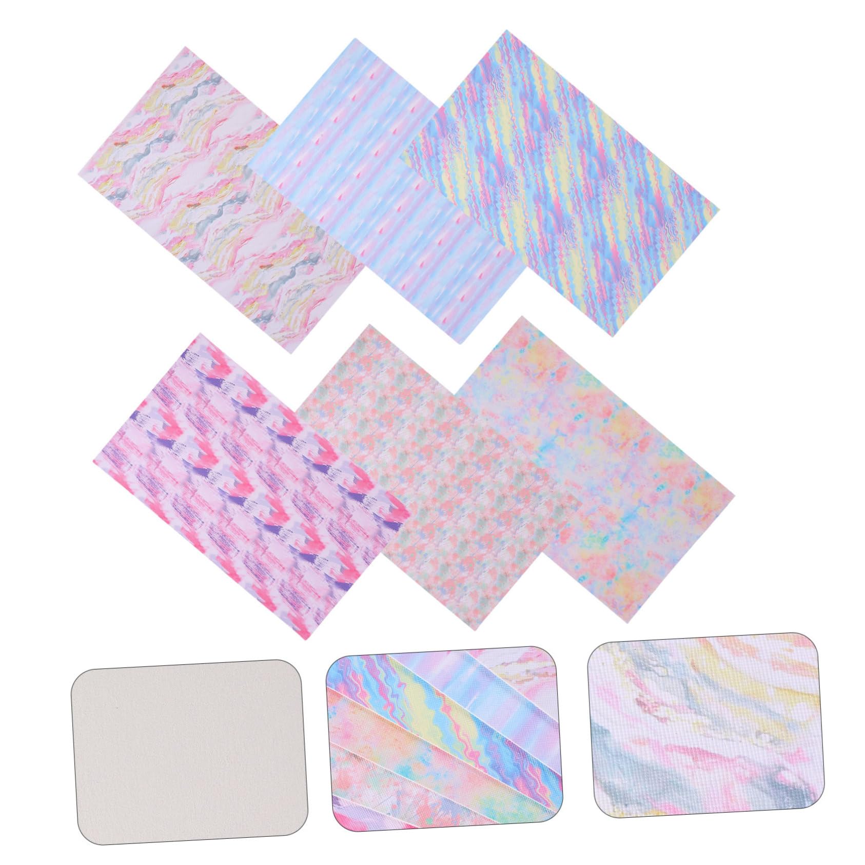 Tofficu 6stücke Teiliges Pu-ledersheets Wasserfest Bastelmaterial Für DIY Schmuck Haarbänder Handyhüllen Diverse Handarbeiten